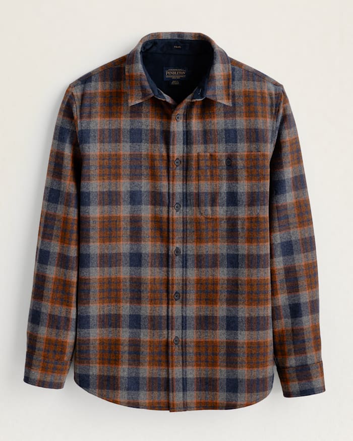 MEN'S PLAID ELBOW-PATCH TRAIL SHIRT